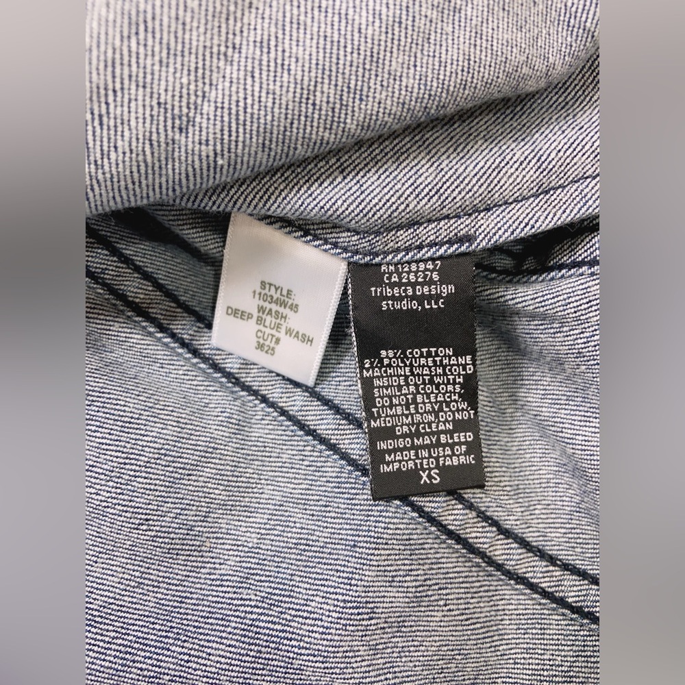 NWT $795 Nili Lotan Denim Wren Jacket - Deep Blue Wash - Picture 10 of 10